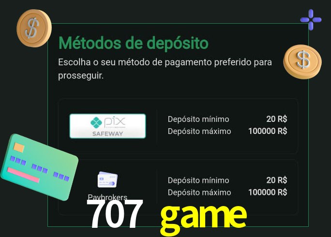 O cassino 707 game oferece uma grande variedade de métodos de pagamento